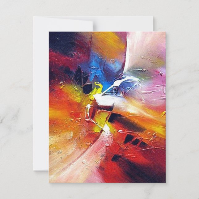 Colourful Abstract Expressionist Style Painting (Front)