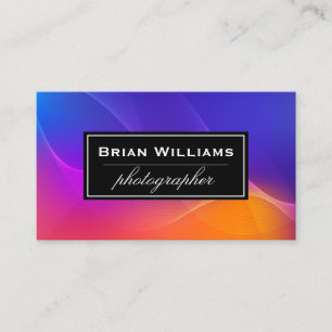 Colourful Abstract Fields of Colour Business Card