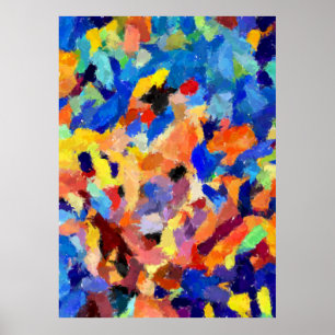 Colourful Abstract finger painting art  Poster