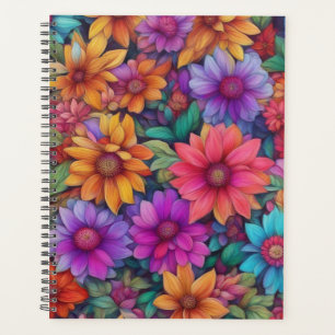Colourful Abstract Floral #444 - Planner