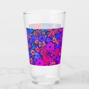 Colourful Abstract Floral #45 Glass