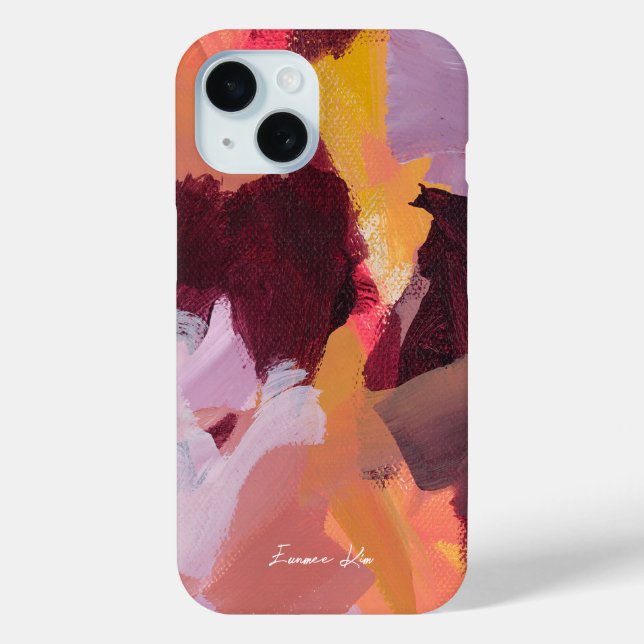 Colourful Abstract Floral Art Your Name Case-Mate iPhone Case (Back)