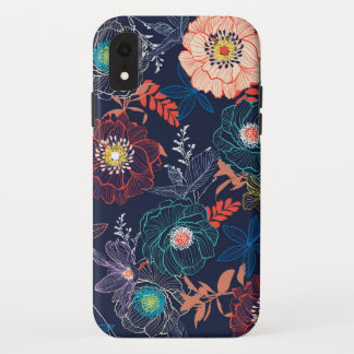 Colourful Abstract Floral Design Case-Mate iPhone Case