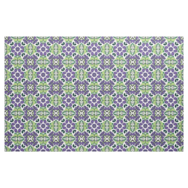 Colourful Abstract Floral Design Fabric (Fat Quarter)