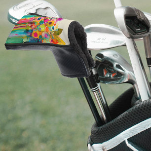 Colourful Abstract Floral Golf Head Cover