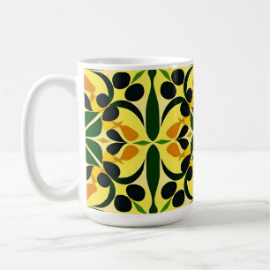 Colourful Abstract Floral Pattern Coffee Mug