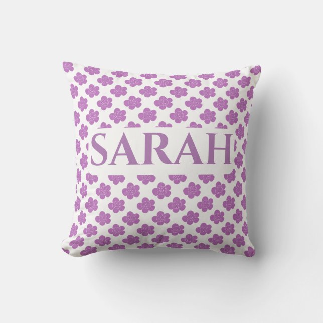 Colourful Abstract Floral Pattern Cushion (Front)