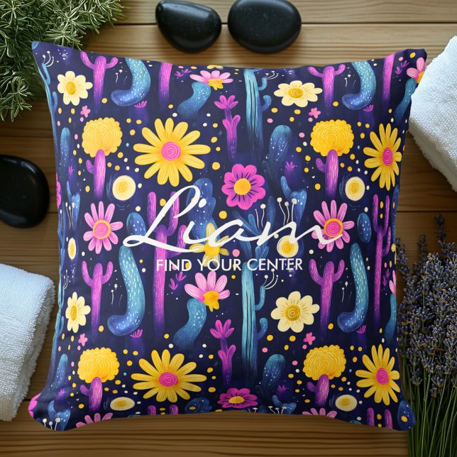 Colourful Abstract Floral Pattern Cushion Design (Creator Uploaded)