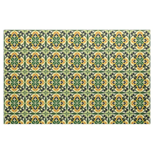 Colourful Abstract Floral Pattern Fabric (Fat Quarter)