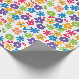 Colourful Abstract Florals Wrapping Paper