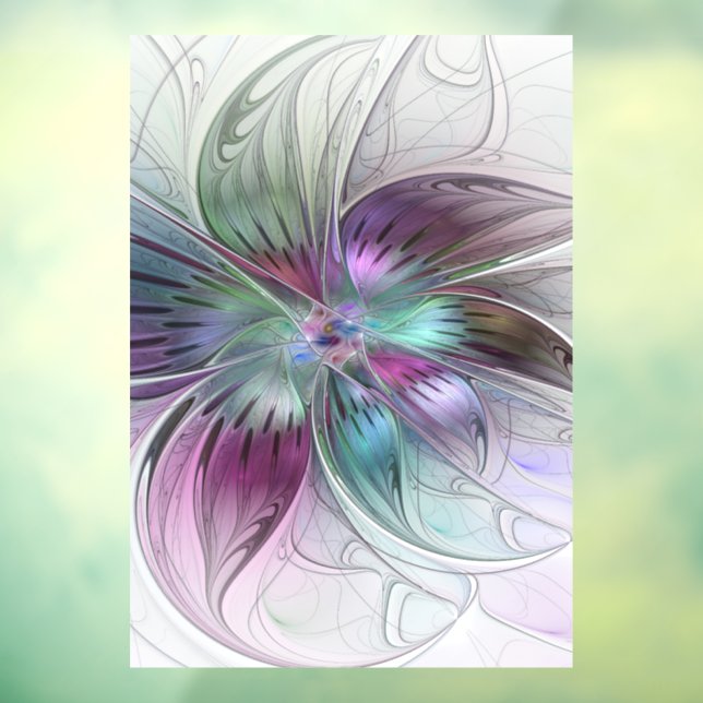 Colourful Abstract Flower Modern Floral Fractal Ar (Sheet 3)
