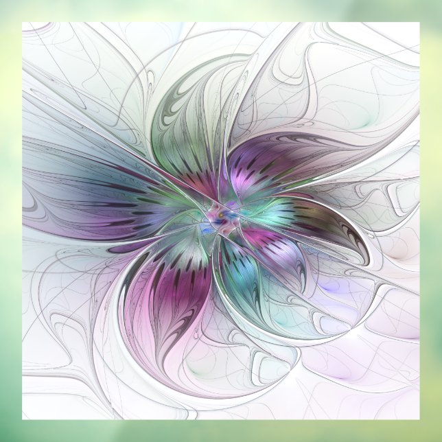 Colourful Abstract Flower Modern Floral Fractal Ar (Sheet 3)