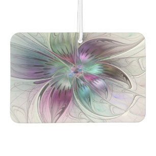 Colourful Abstract Flower Modern Floral Fractal Ar Car Air Freshener