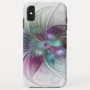 Colourful Abstract Flower Modern Floral Fractal Ar Case-Mate iPhone Case