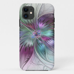 Colourful Abstract Flower Modern Floral Fractal Ar Case-Mate iPhone Case
