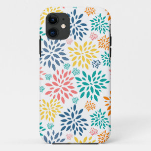 Colourful abstract flowers pattern Case-Mate iPhone case