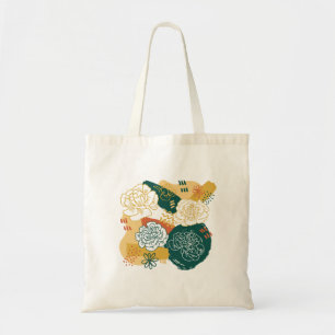 Colourful Abstract Flowers Tote Bag