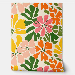 Colourful abstract flowers wallpaper