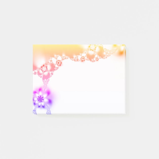 Colourful Abstract Foral Post-it Notes (Front)