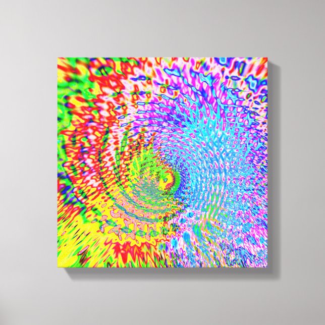 Colourful Abstract Fractal Canvas Print (Front)
