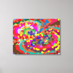 Colourful Abstract Geometric art Canvas Print