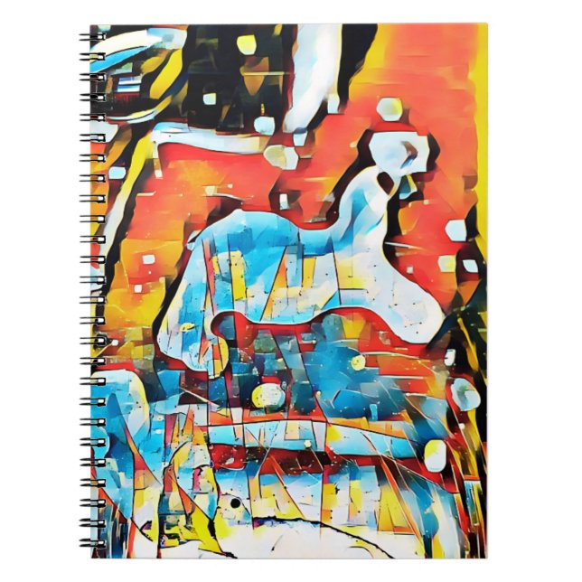 Colourful Abstract Geometric Art  Notebook (Front)