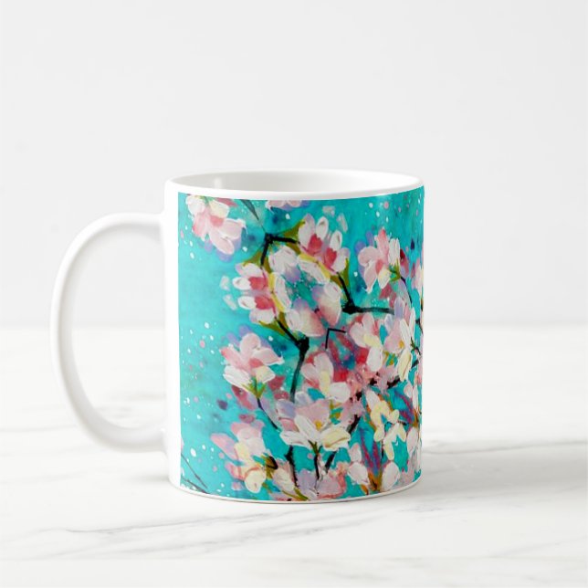 Colourful Abstract Geometric Background Pattern Coffee Mug (Left)