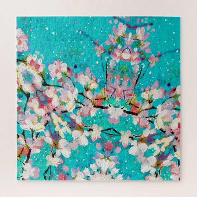 Colourful Abstract Geometric Background Pattern Jigsaw Puzzle (Vertical)