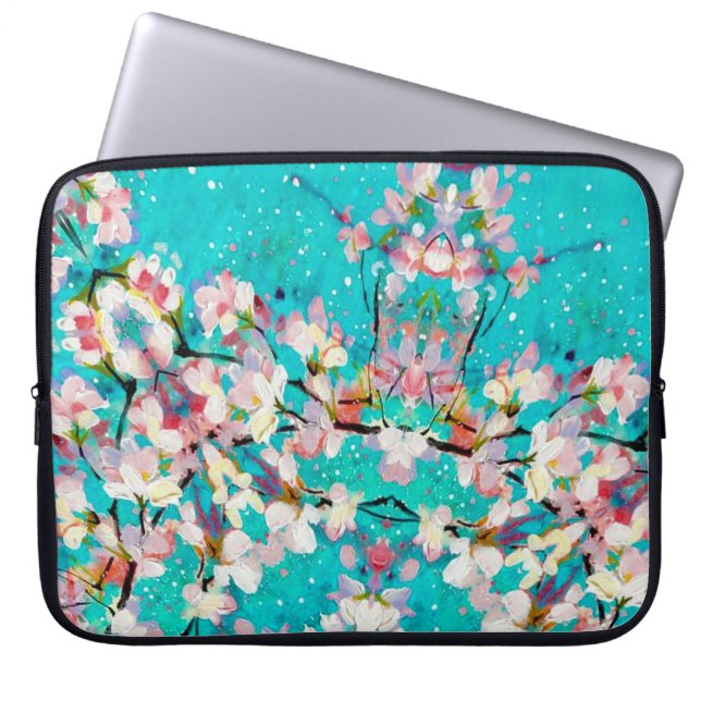 Colourful Abstract Geometric Background Pattern Laptop Sleeve (Front)