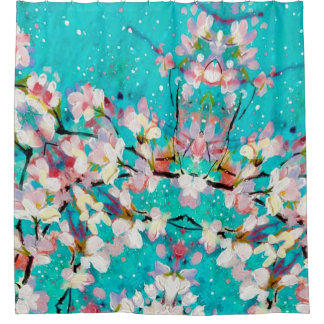 Colourful Abstract Geometric Background Pattern Shower Curtain