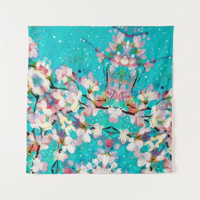 Colourful Abstract Geometric Background Pattern Tapestry (Front)