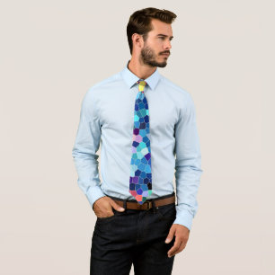 Colourful Abstract Geometric Mosaic Pattern 2 Tie