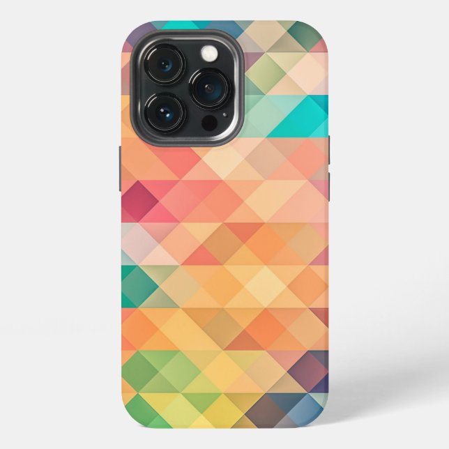 Colourful Abstract Geometric Pattern iPhone Case (Back)