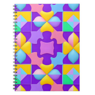 Colourful Abstract Geometric Patterns Notebook