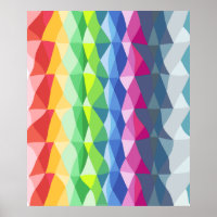 Colourful Abstract Geometric Rainbow Prism Art