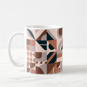 Colourful abstract geometric shape mosaic backgrou coffee mug