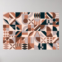 Colourful abstract geometric shape mosaic backgrou