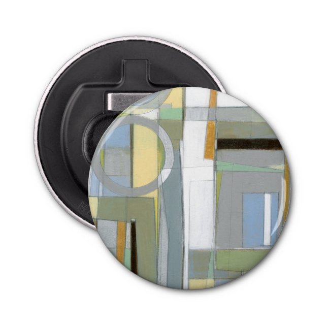 Colourful Abstract Geometric Shapes Bottle Opener (Front)