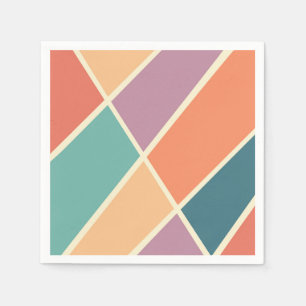 Colourful abstract geometric shapes design napkin