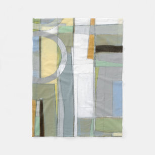 Colourful Abstract Geometric Shapes Fleece Blanket