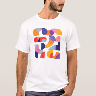 Colourful Abstract Geometric Shapes for T-shirt