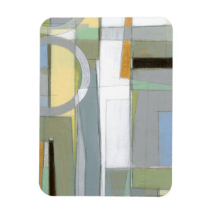 Colourful Abstract Geometric Shapes Magnet