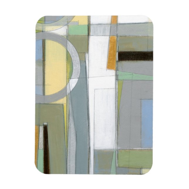 Colourful Abstract Geometric Shapes Magnet (Vertical)
