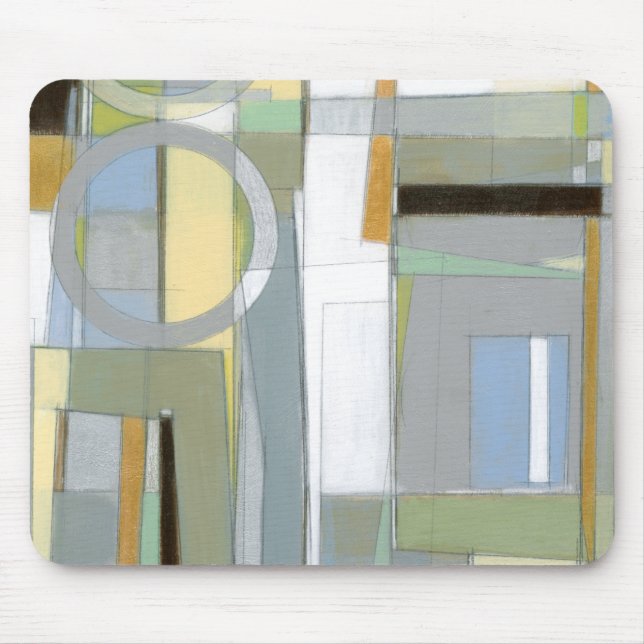 Colourful Abstract Geometric Shapes Mouse Pad (Front)
