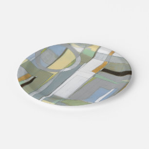Colourful Abstract Geometric Shapes Paper Plate