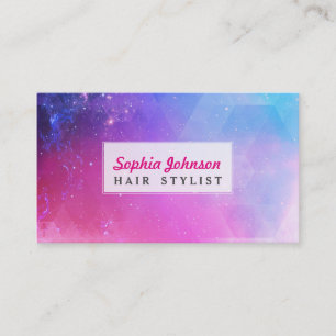 Colourful Abstract Geometric Sky Galaxy Business Card