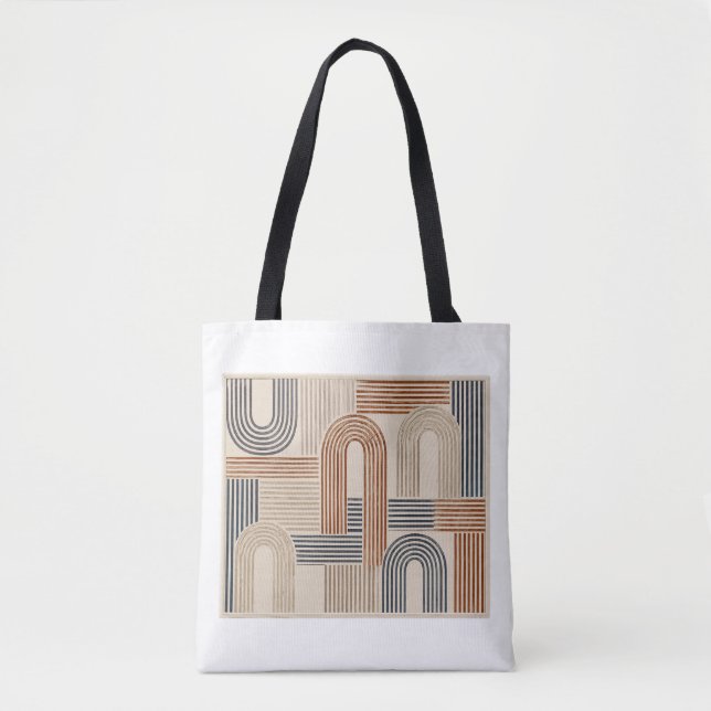 Colourful Abstract Geometric Tote Bag (Front)