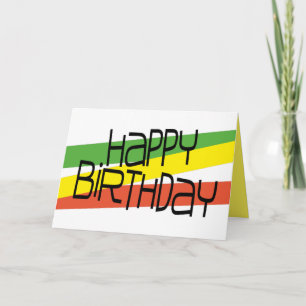 Colourful Abstract Geometrics Happy Birthday Card
