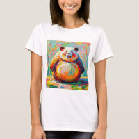 Colourful abstract giant bear panda art design 