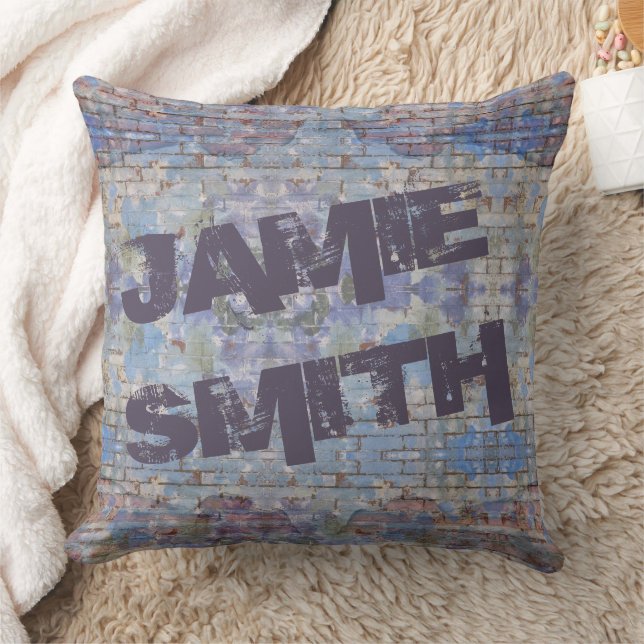 Colourful Abstract Graffiti Wall Street Art Cushion (Blanket)